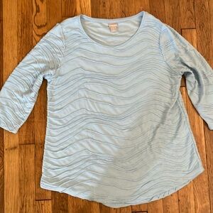 Chico’s soft blue top. Size 2
